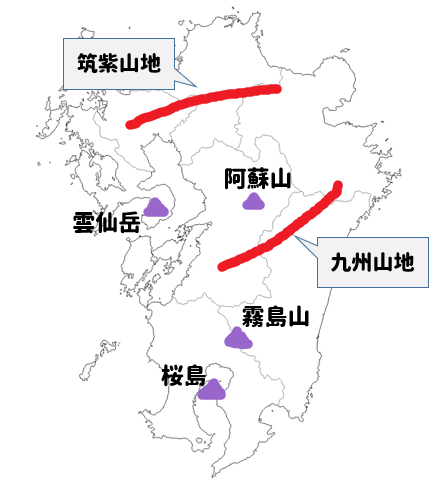 「筑紫山地 地図」の画像検索結果