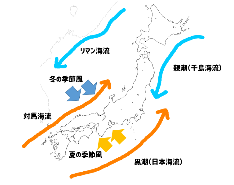 中学地理 日本の気候の特徴まとめ 雨温図を使って違いを見ていこう 社スタ